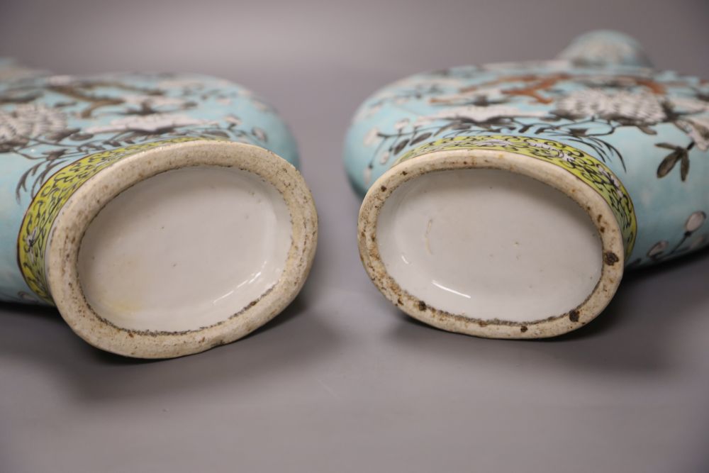 A pair of 19th century Chinese export moon flasks